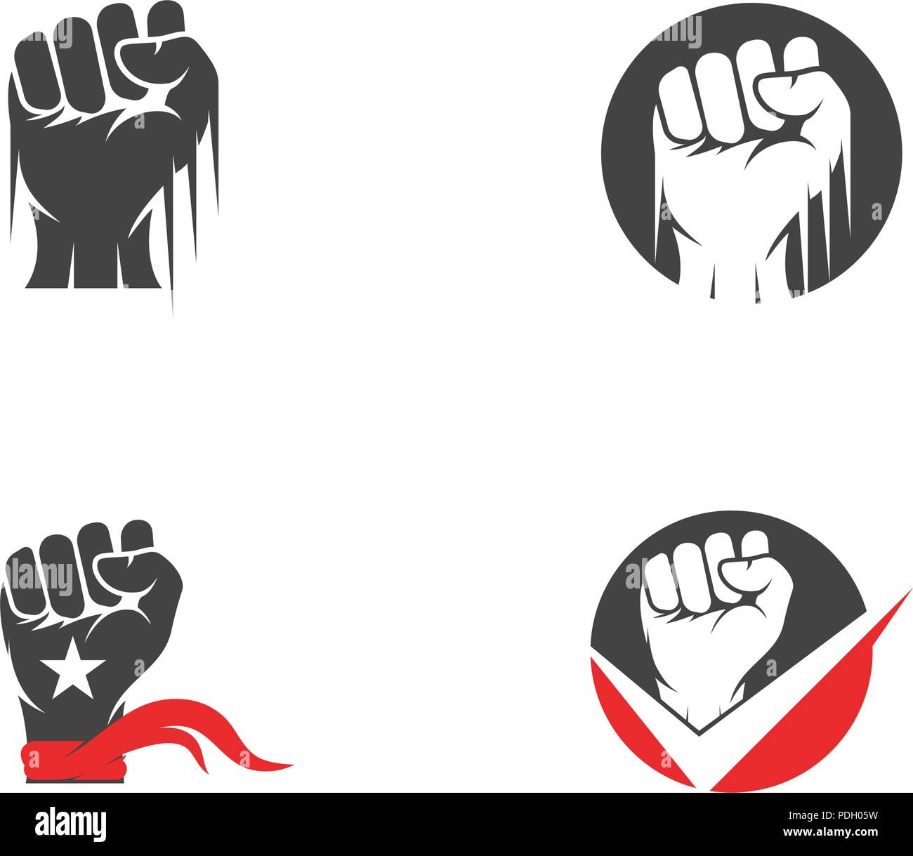 Hand starke Vektor icon Abbildung logo Vorlage Stock Vektor