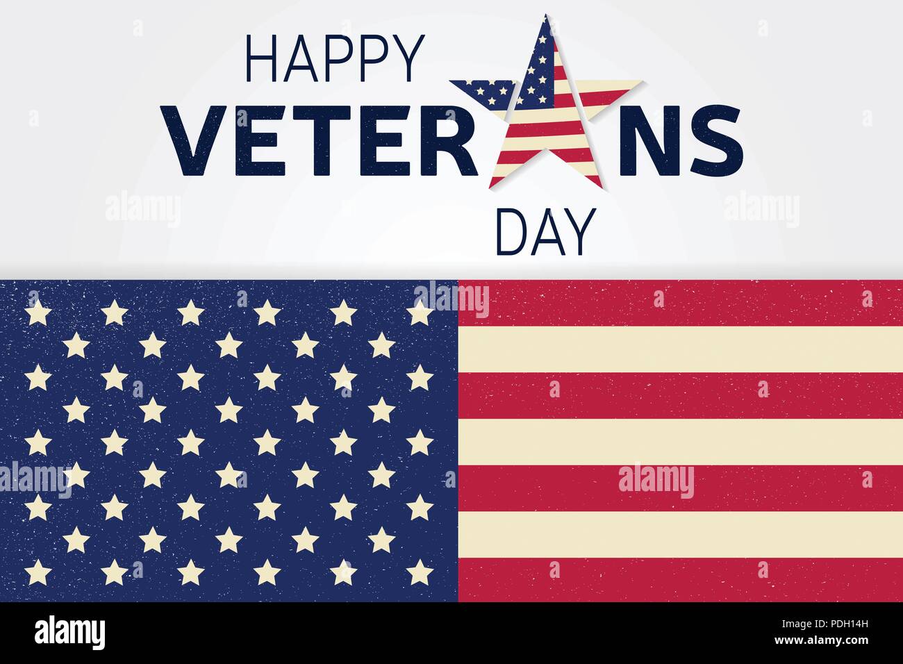 Veterans Day Grußkarte. Ehrt alle, die dienten. Vector Illustration. Stock Vektor