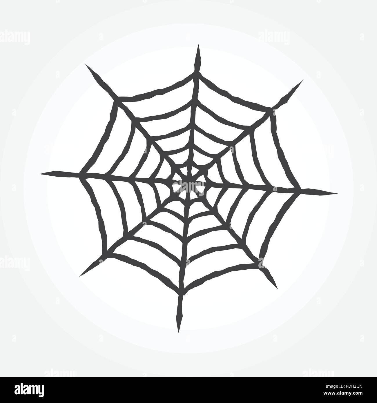 Halloween Spinnennetz Umrisse Symbol. Spiderweb isoliert auf weißem Hintergrund. Für web design, Banner, Flyer, mobile und Application Interface, auch nützlich, fo Stock Vektor