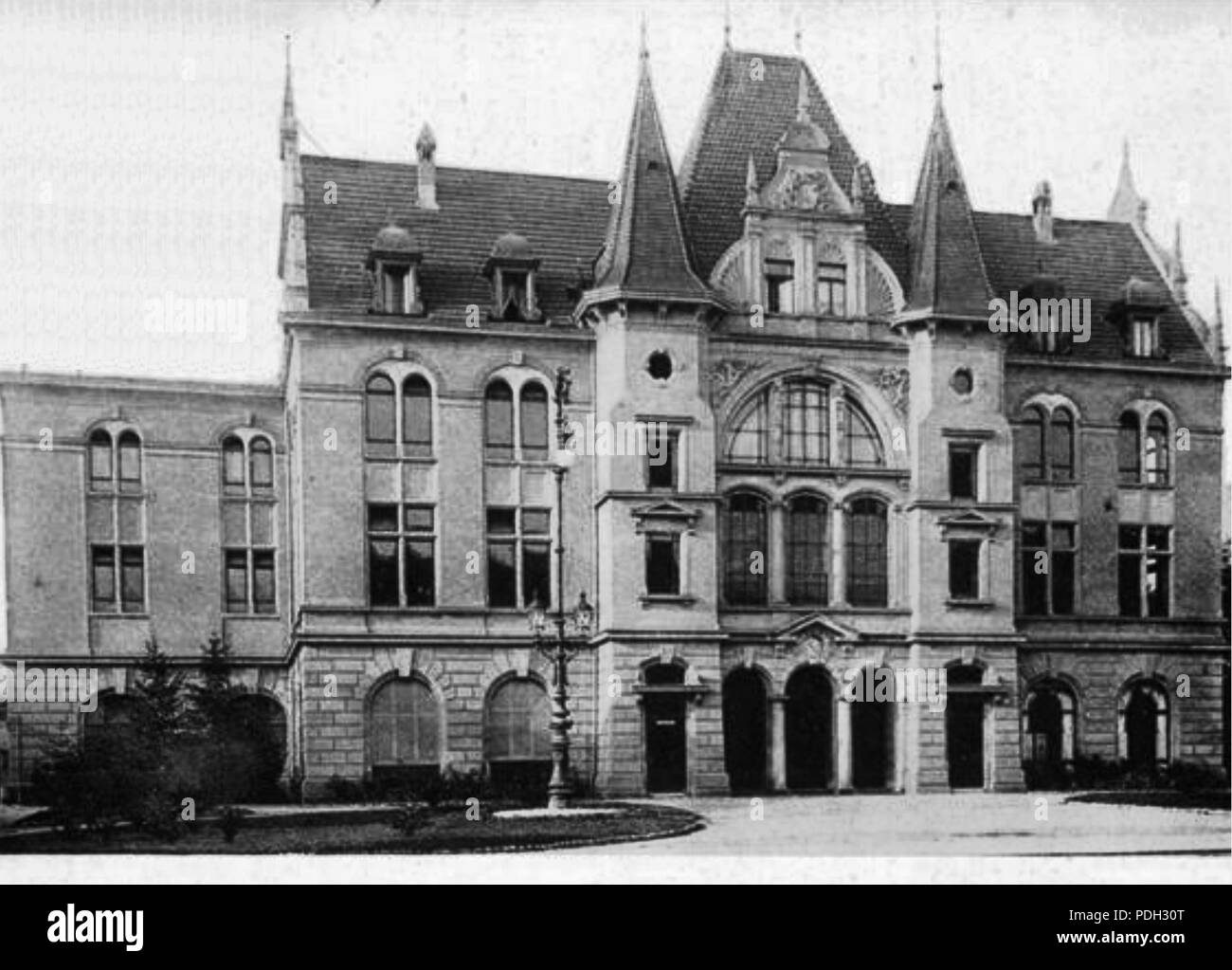 259 Pforzheim, Saalbau, Vorderseite, Jahnstraße 42, Entwurf Stadtbaumeister Alfons Kern, eingeweiht am 20. Mai 1900 Stockfoto