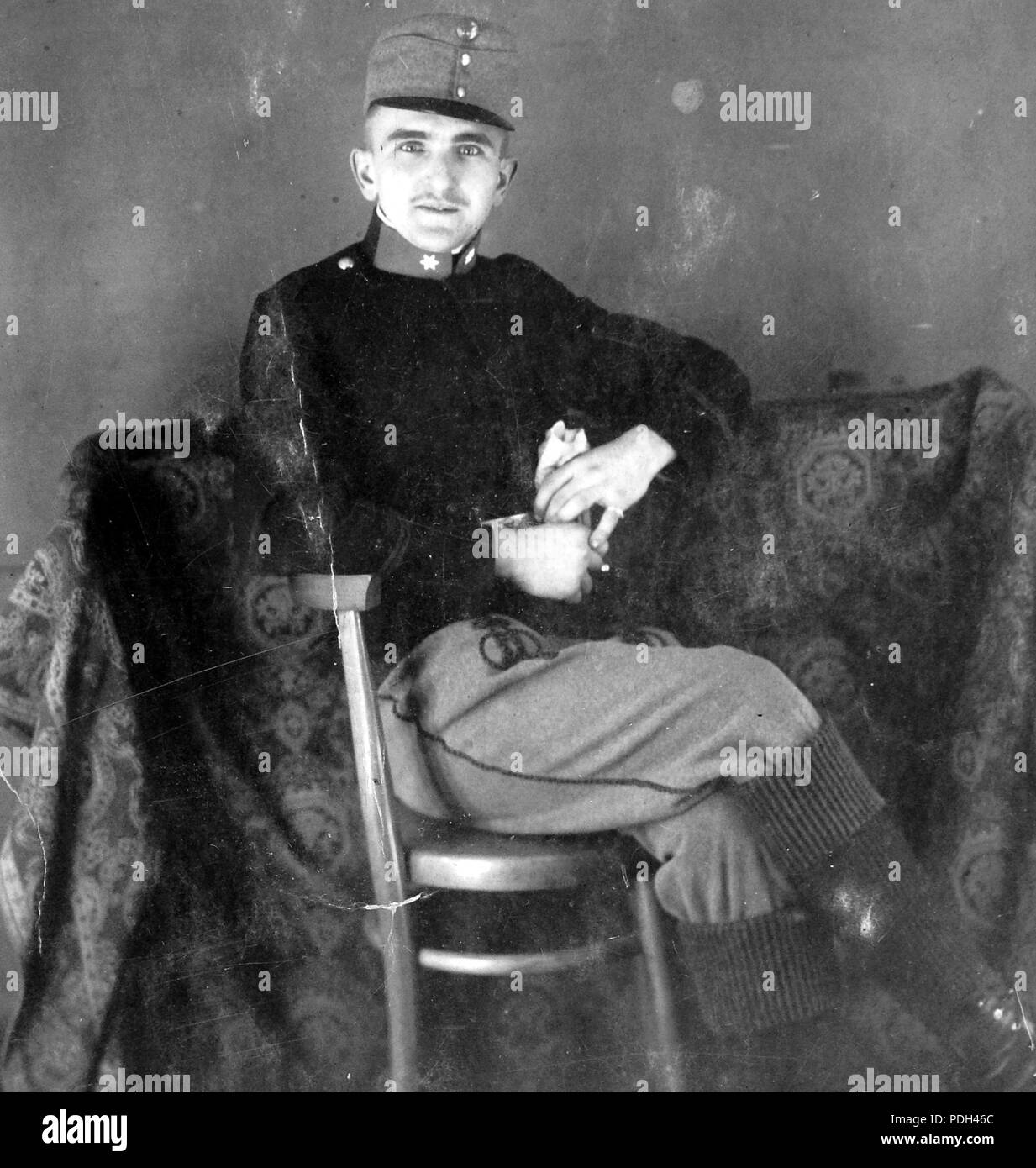 269 Portrait, Uniform, studio Fortepan 8127 Stockfoto