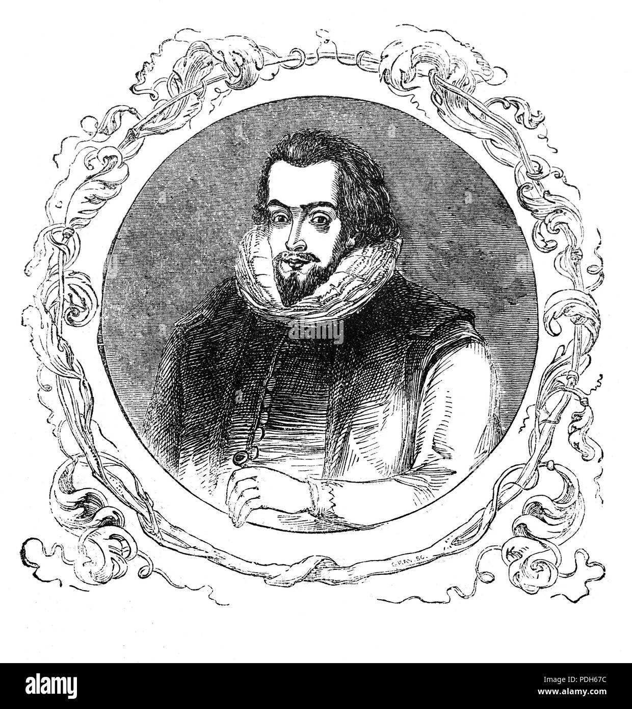 Robert Cecil, 1. Earl of Salisbury, (1563-1612) war ein englischer Staatsmann für seine geschickte Richtung der Regierung während der Union der Kronen darauf hingewiesen, wie Tudor England gaben zu Stuart Herrschaft (1603). Salisbury diente als Staatssekretär von England (1596-1612) und Lord High Treasurer (1608-1612), die Nachfolge seines Vaters als Königin Elizabeth I Lord Privy Seal und in der Leistung in den ersten neun Jahren von König James I die Herrschaft. Er war der Entdecker der Gunpowder Plot von 1605. Stockfoto