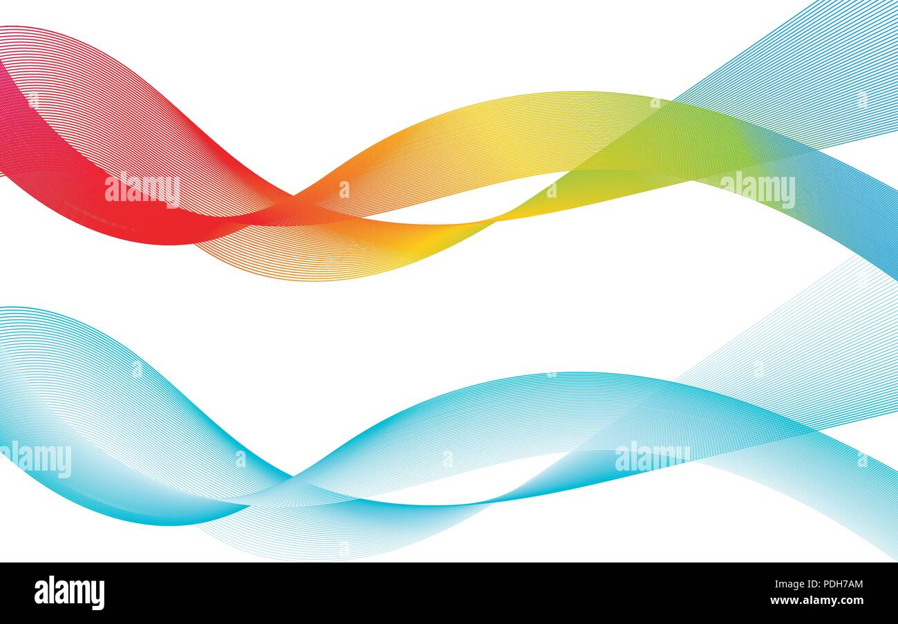 Abstrakte glatt Farbe Welle Vektor. Kurve fließen blaue Bewegung Abbildung Stock Vektor