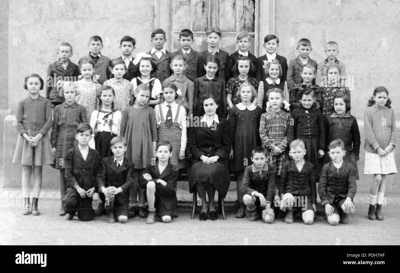 101 Klasse Foto, Lehrer Fortepan4665 Stockfoto