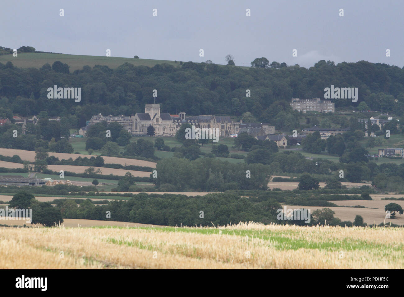 Ampleforth College, Howardian Hills, North Yorkshire, Großbritannien, 10th. August 2018. Kindesmissbrauch-Anfrage verknüpft mit zwei führenden römisch-katholischen Schulen. Kredit:: Matt Pennington / Alamy Live Nachrichten Stockfoto