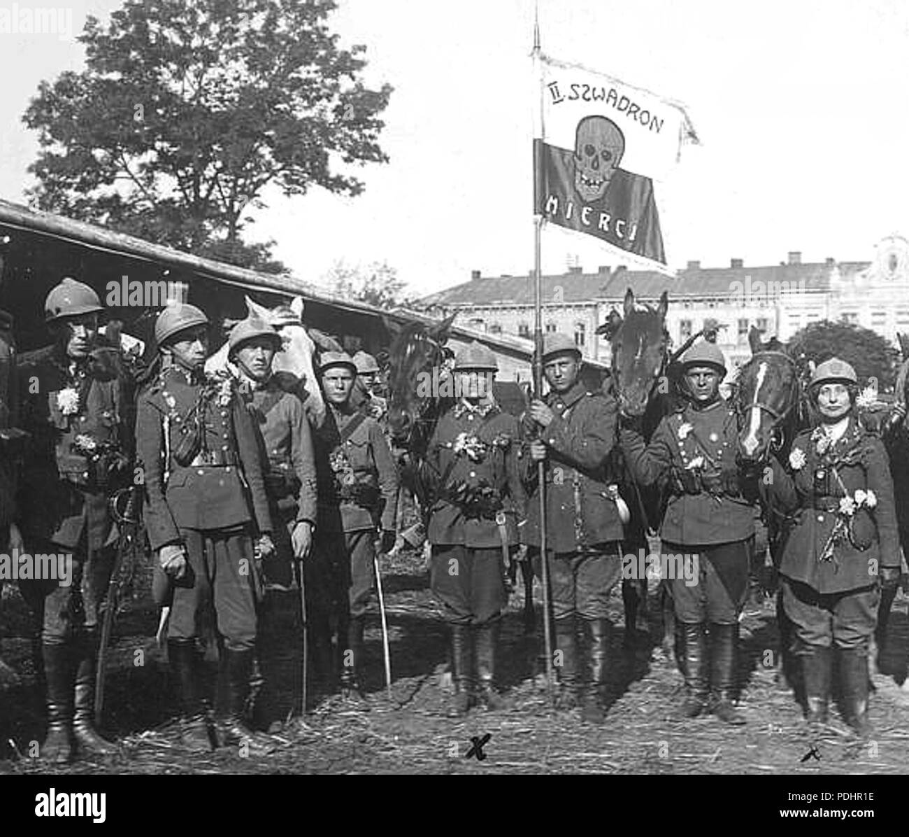 267 Polnische Freiwillige II Todesschwadronen in Lemberg 1920 Stockfoto