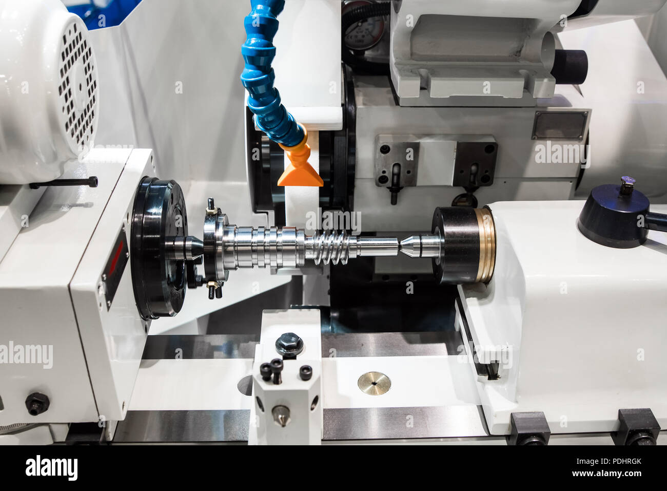 Drehbank industriellen Maschinen für die Metallbearbeitung Stockfoto