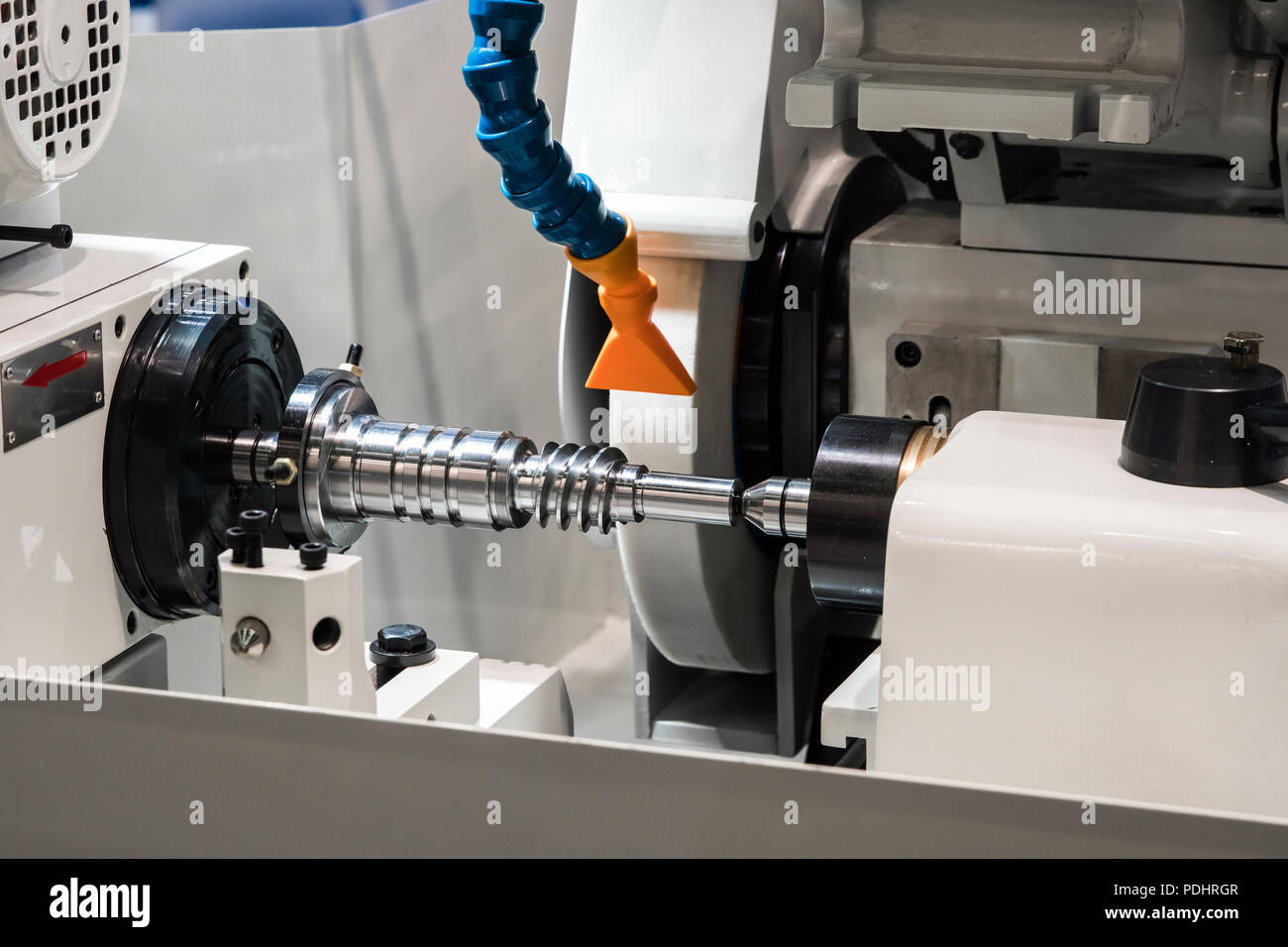 Drehbank industriellen Maschinen für die Metallbearbeitung Stockfoto