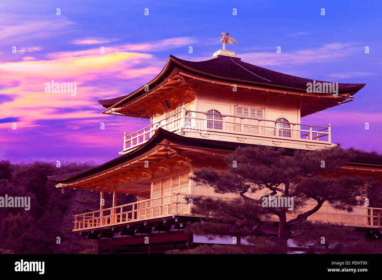 Kinkakuji Tempel zum Goldenen Pavillon, nördliche Kyoto, Japan Stockfoto