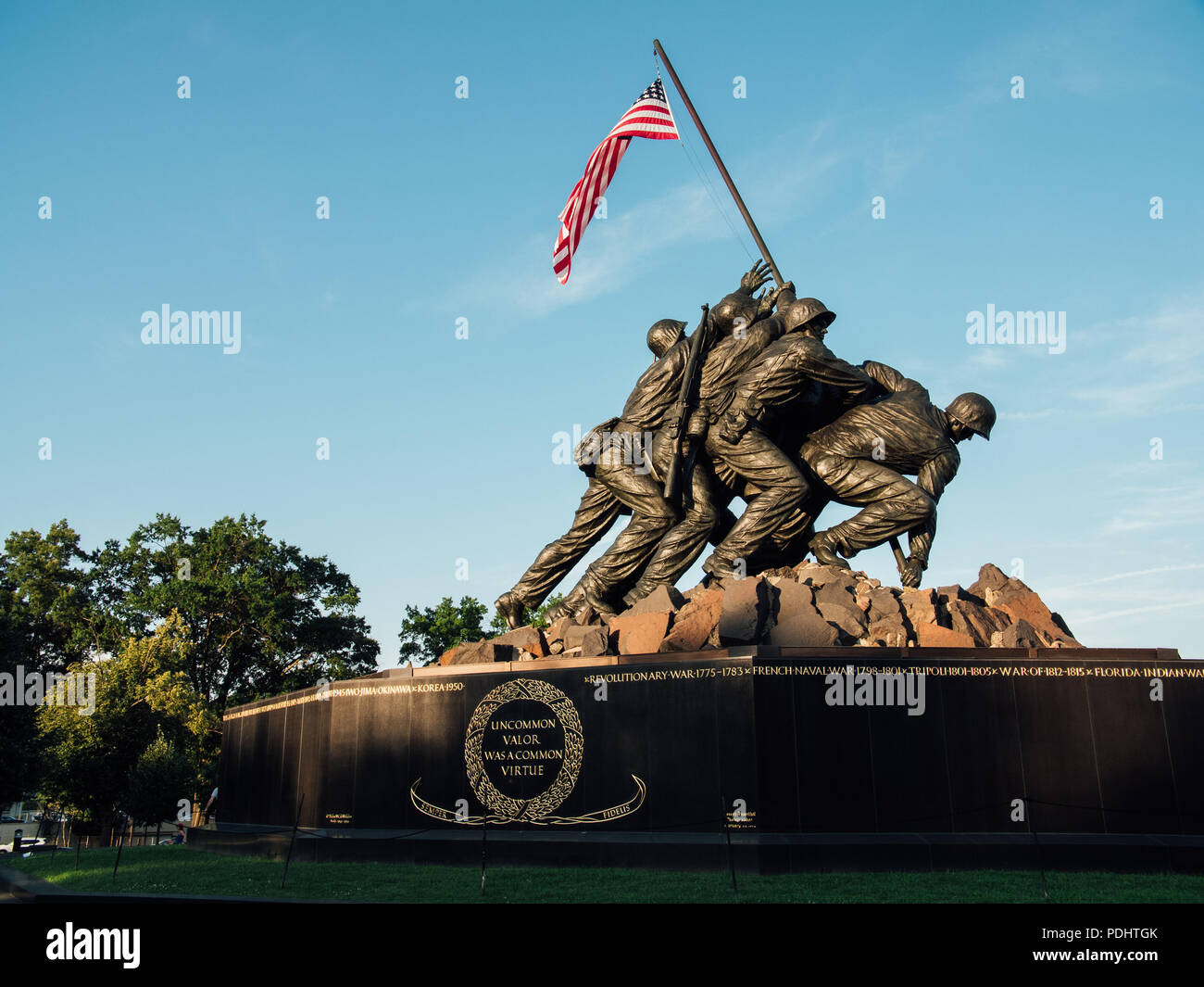 Marine Corps Krieg, Iwo Jima Memorial Stockfoto