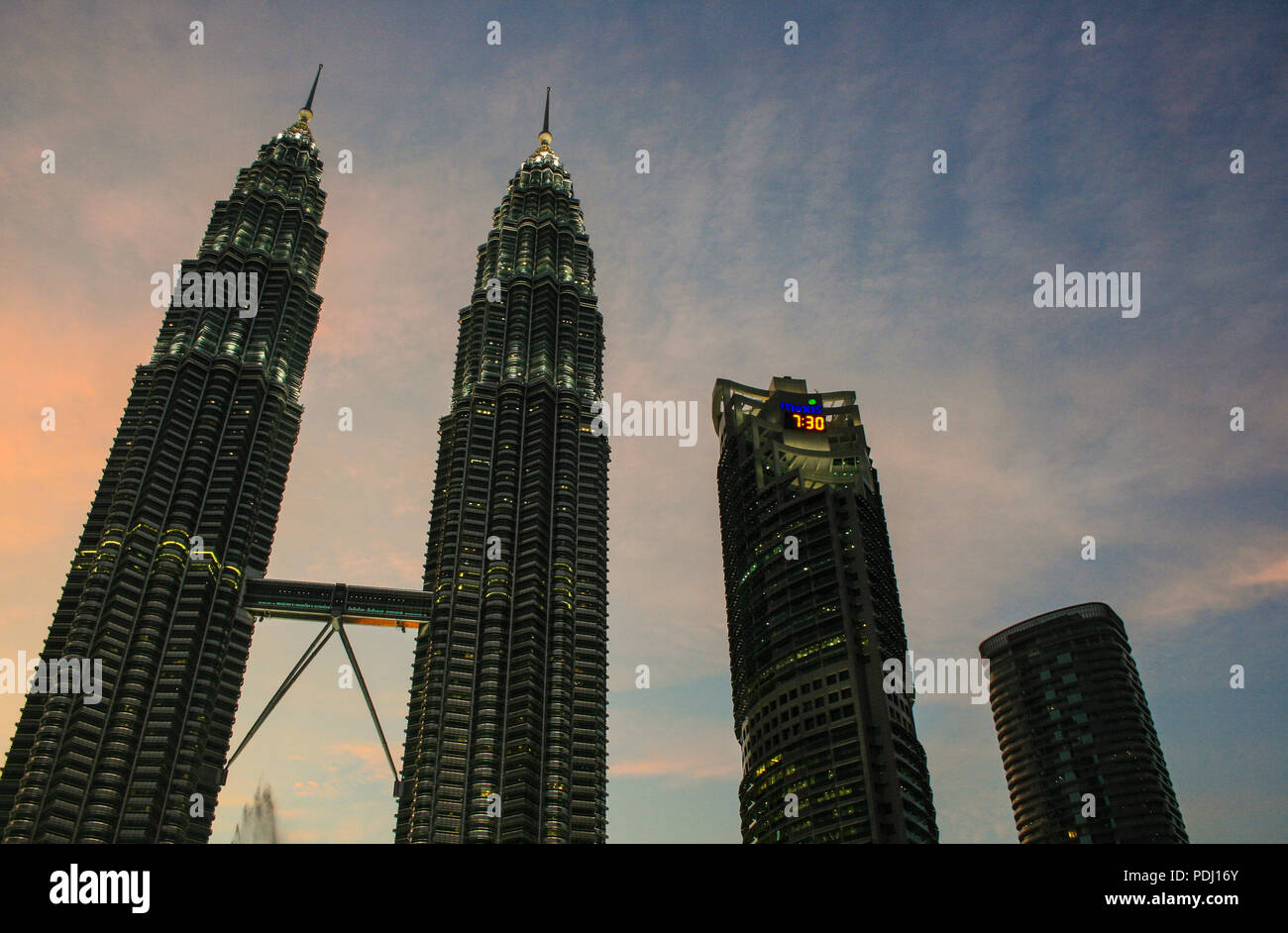 Petronas Towers, Kuala Lumpur City Centre (KLCC), Malaysia Stockfoto