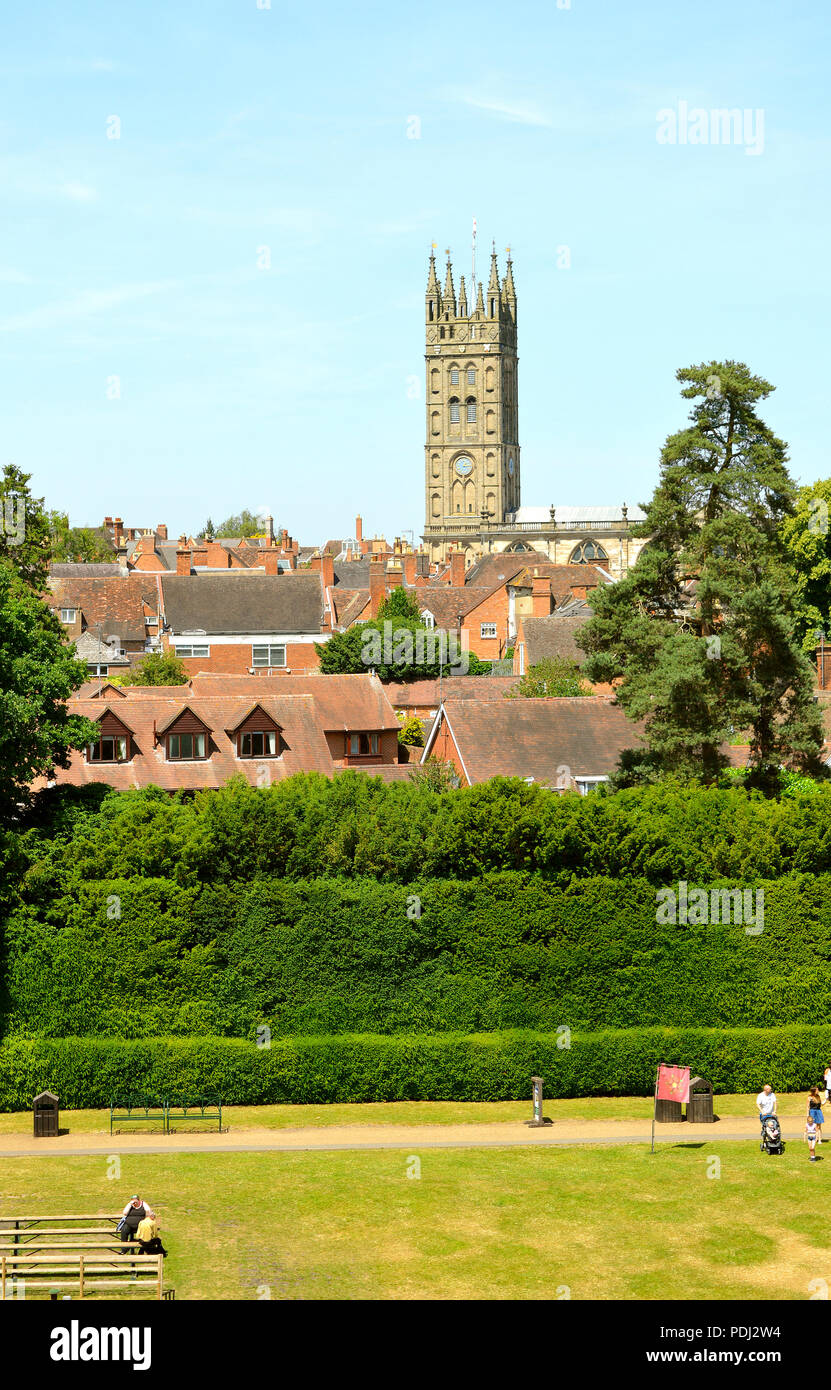Die historischen mittelalterlichen Marienkirche in Warwick Stockfoto