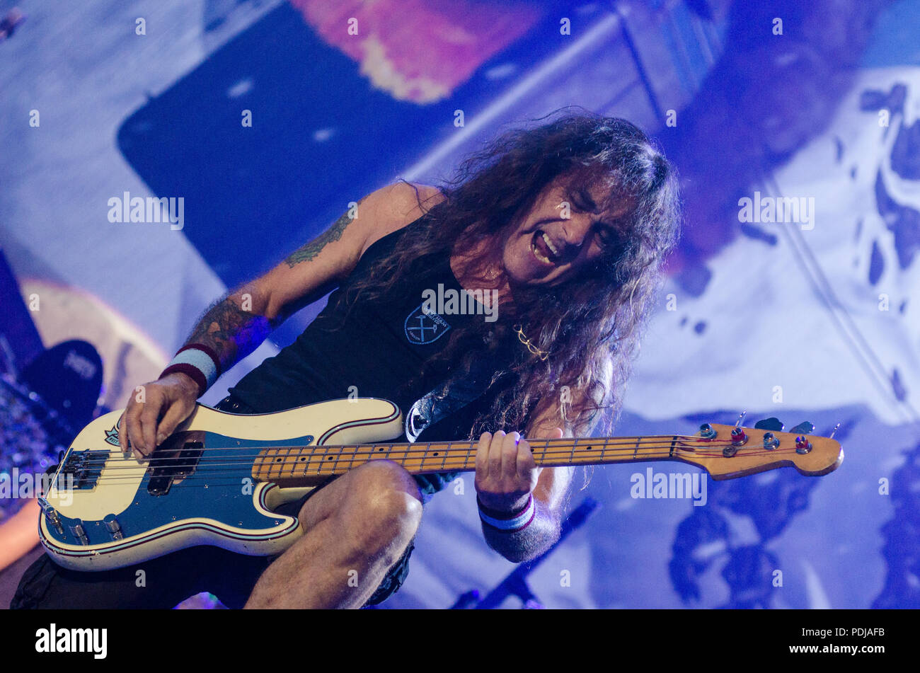 Steve Harris Iron Maiden SSE Arena Belfast Stockfoto