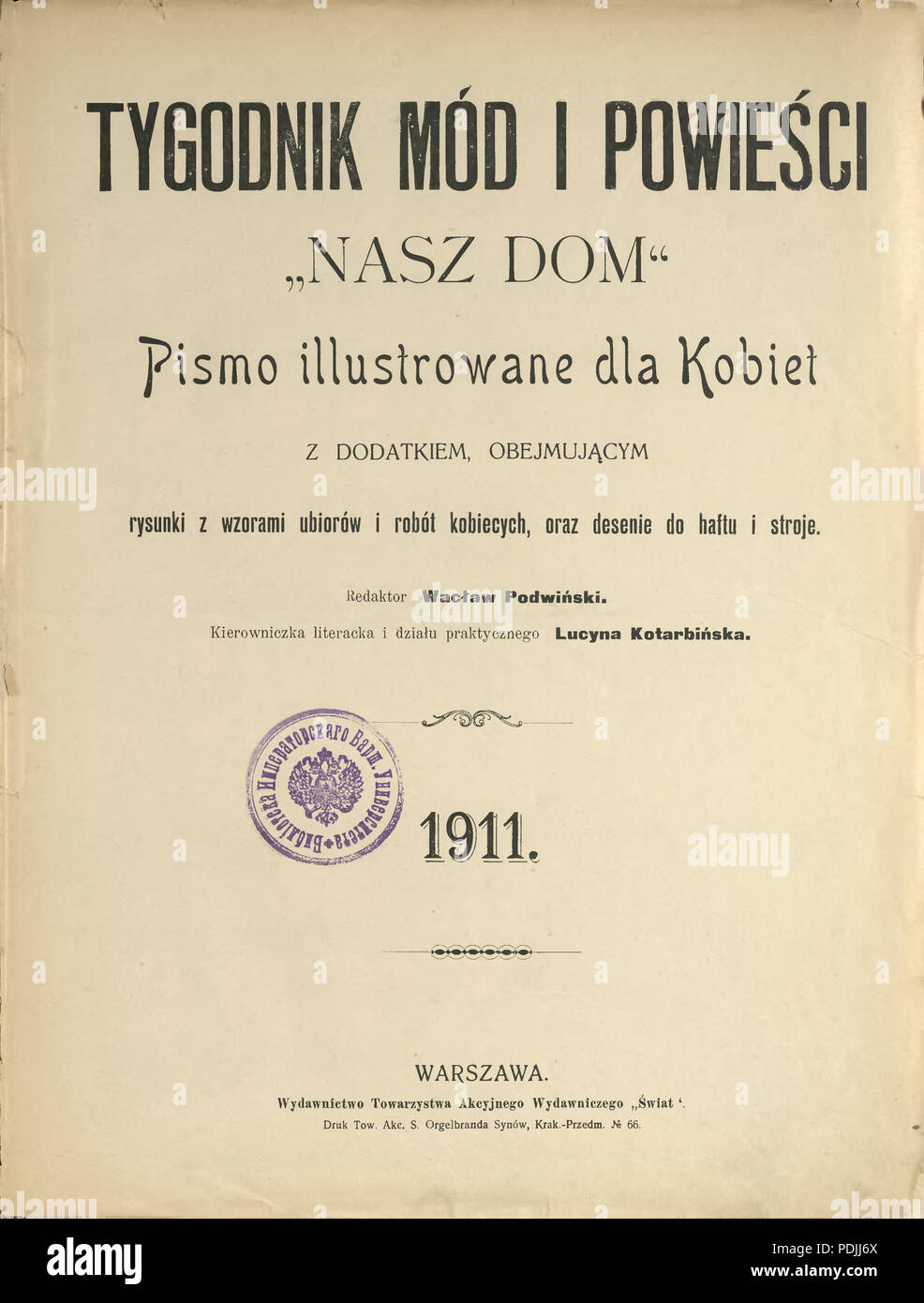 361 Tygodnik Mód ich Powieści okładka roku 1911 Stockfoto