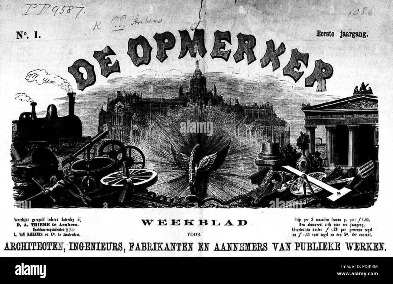 369 Vignette Magazin De Opmerker Stockfoto