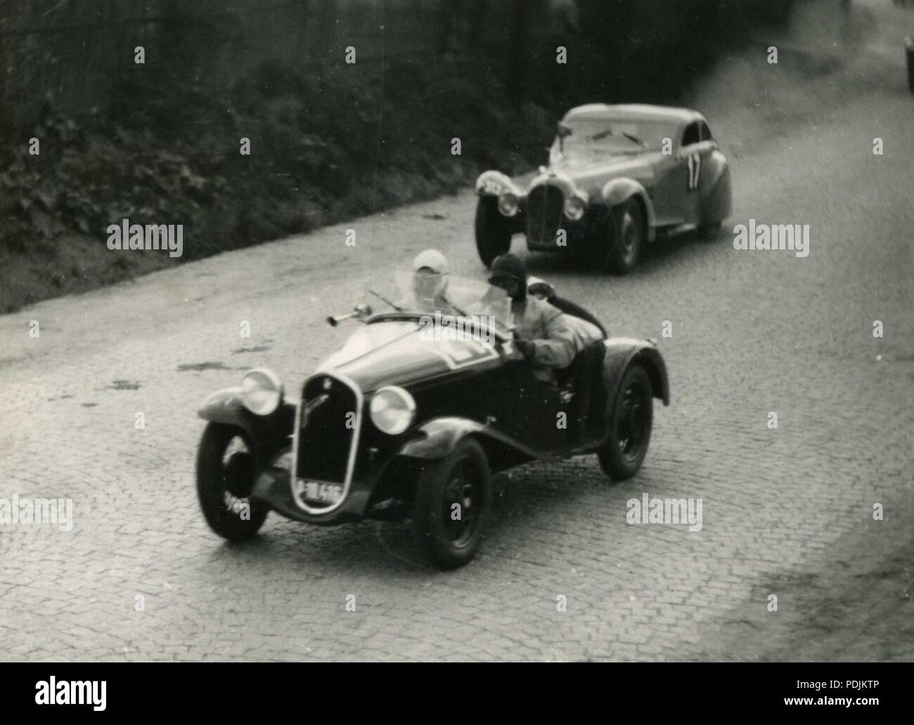 375 Walter Junior SS 1934 Manda-Traube st. č. 21 v závodě 1000 Mil obsadil 12. místo ve třídě tun 1100 ccm Stockfoto