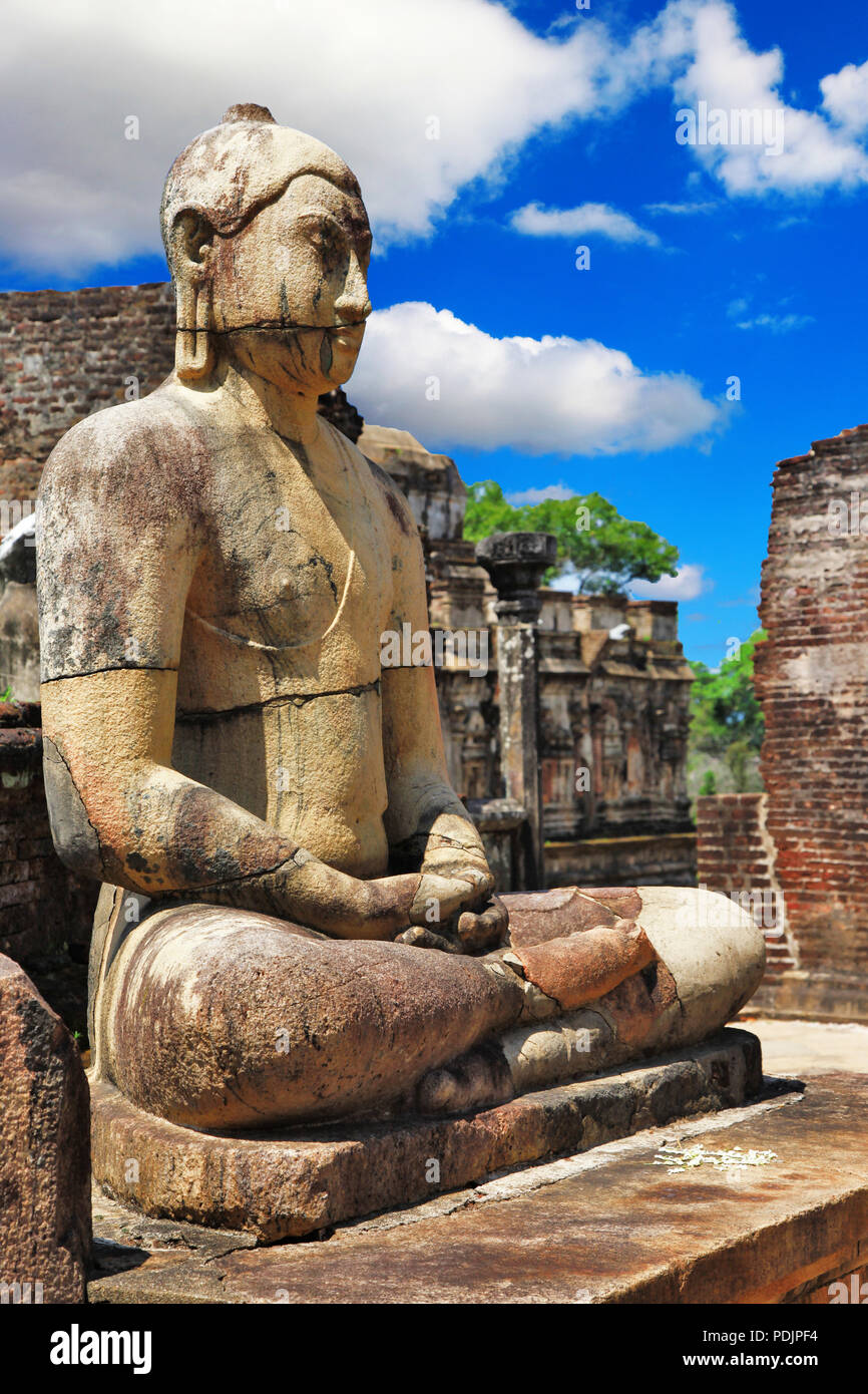 Einzigartige Tempel in Polonnaruwa, Sri Lanka. Stockfoto