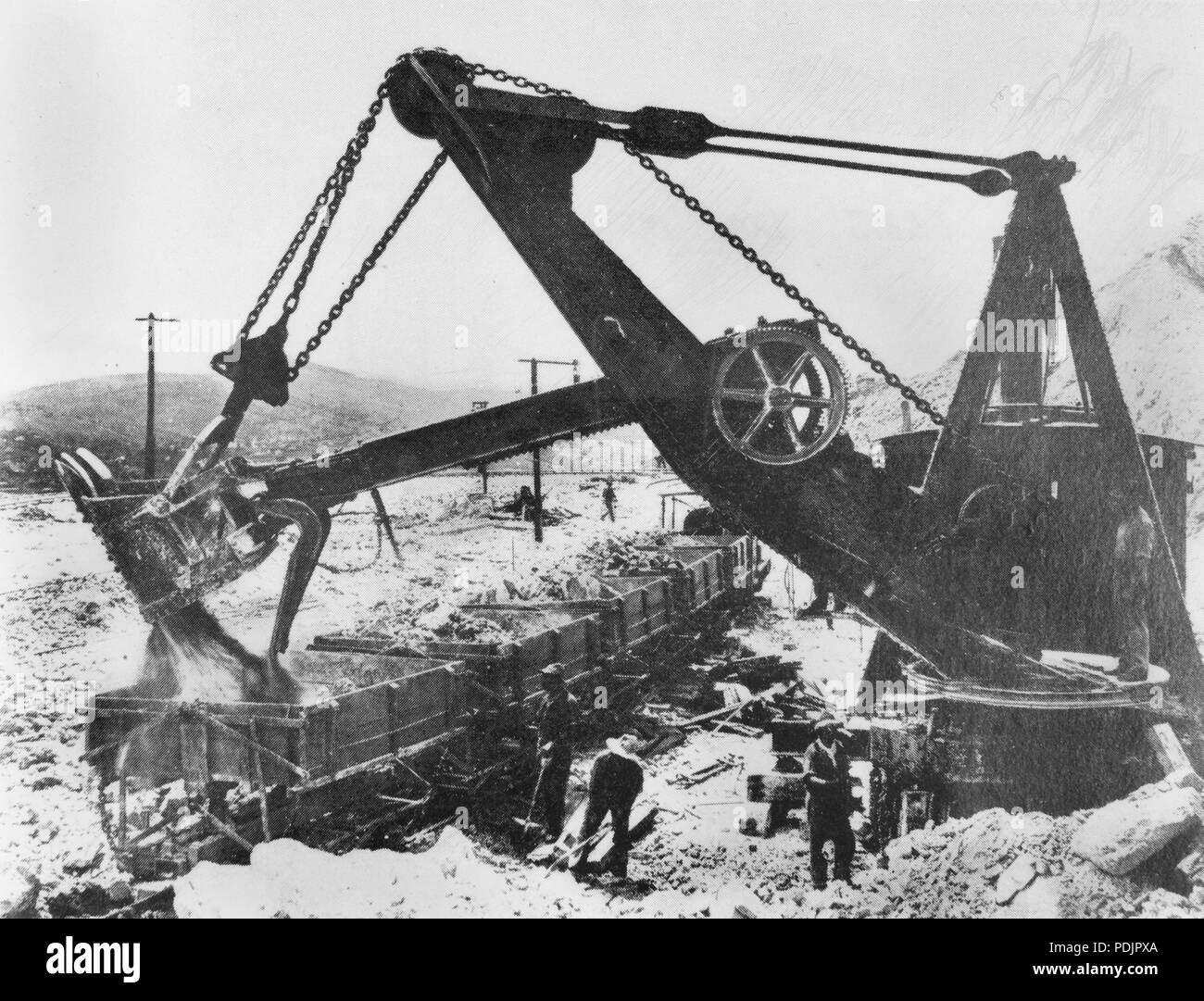 78 Große Schaufel am offenen Schnitt mir Mt. Morgan Ca. 1906 Stockfoto
