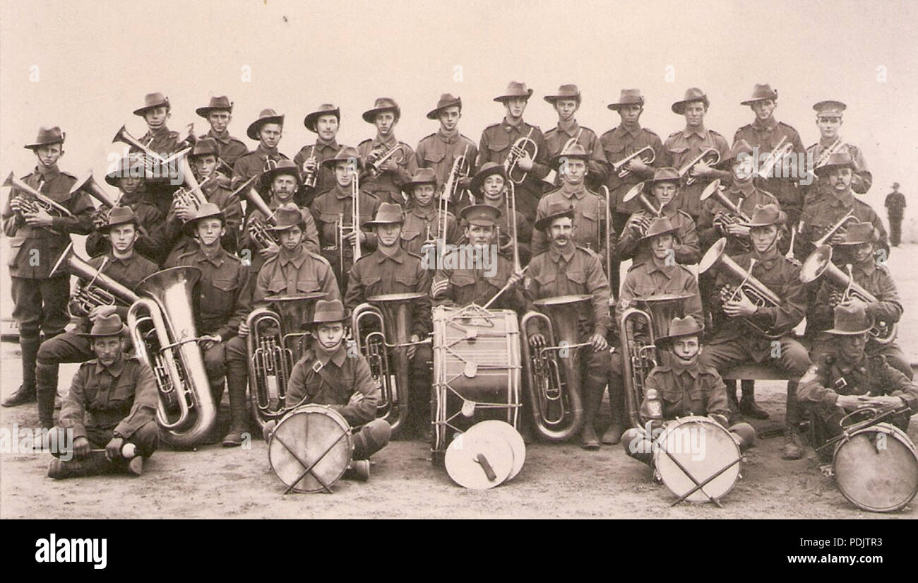 16 Australien Holsworthy Infanterie Band, c 1915 Stockfoto