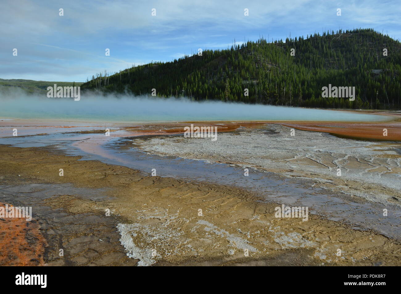 Yellowstone National Park Hot Springs Stockfoto