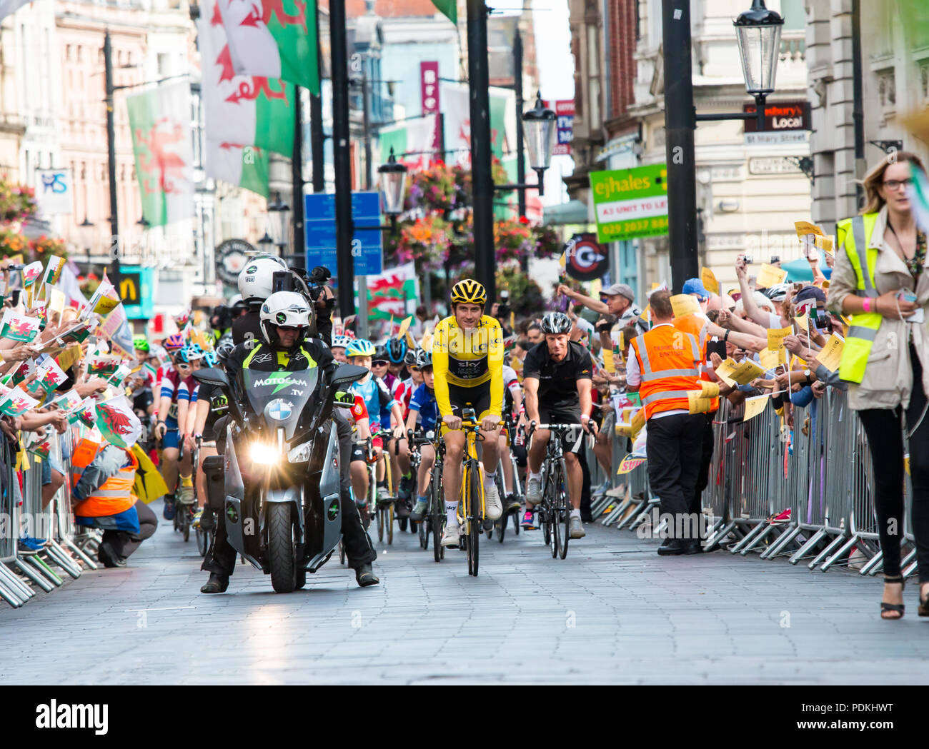 Geraint Thomas Homecoming, Cardiff, Wales Stockfoto