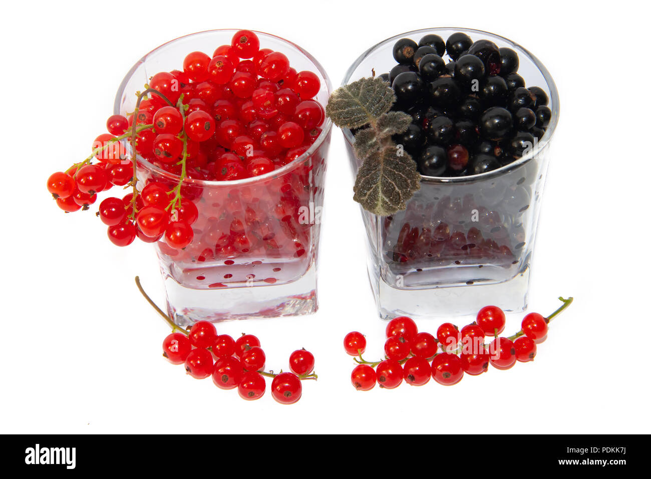 Rote Und Schwarze Johannisbeeren Auf Weissem Hintergrund Beeren Auf Einem Weissen Hintergrund Rote Beeren Schwarze Beeren Stockfotografie Alamy