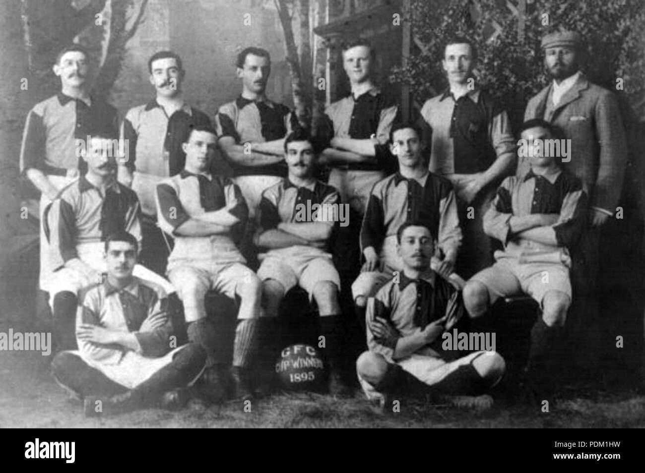 142 Gibraltar Football Club Händler Cup Gewinner 1895 Stockfoto