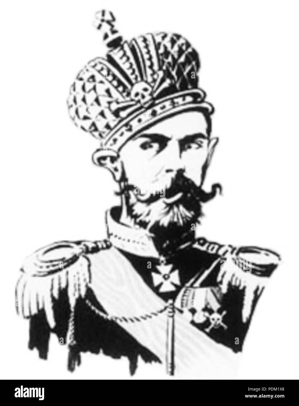 236 Nikolai II karikatura Stockfoto