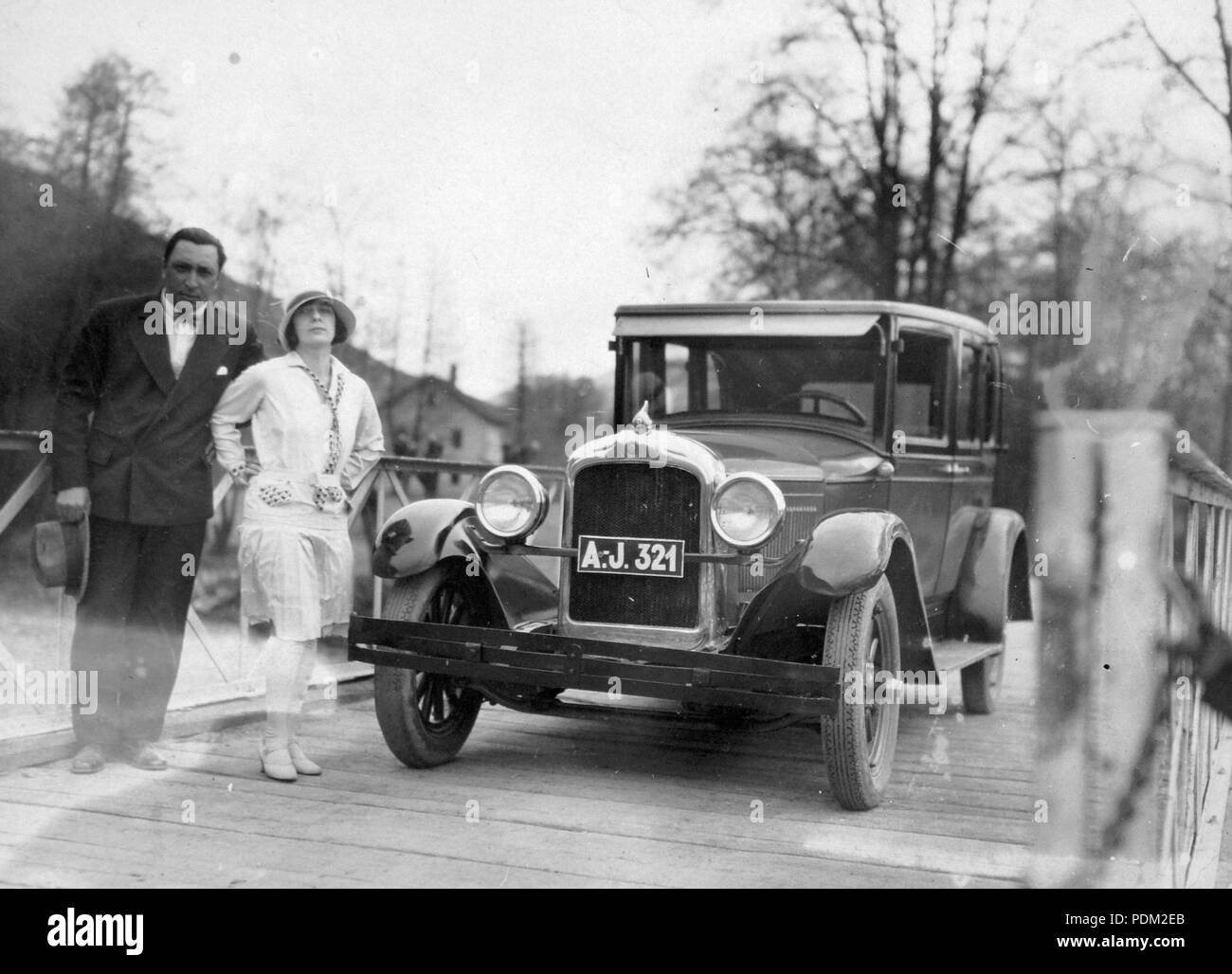 88 Bridge, Doppelbildnis, Automobil, amerikanische Marke, Kennzeichen Fortepan 4987 Stockfoto
