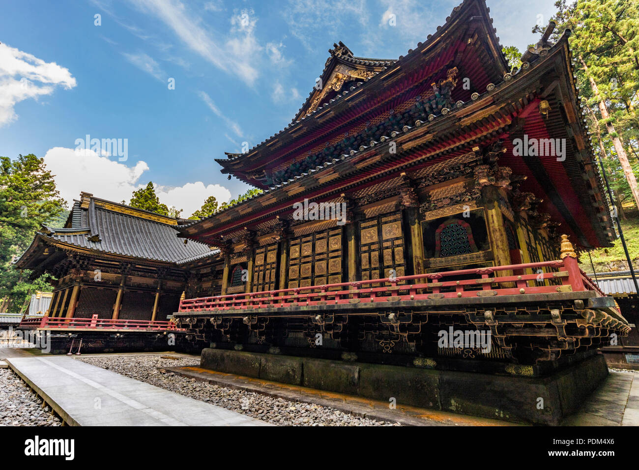 Taiyu-in um Rinnoji Nikko - Taiyuinbyo ist das Mausoleum von Tokugawa Iemitsu den Shogun, war der Enkel von Ieyasu. Rinnoji Tempel wurde in 7 gegründet. Stockfoto