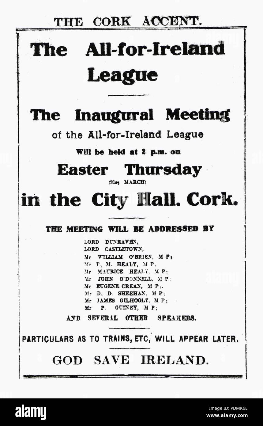 15 All-für-Irland Liga Eröffnungs Stockfoto