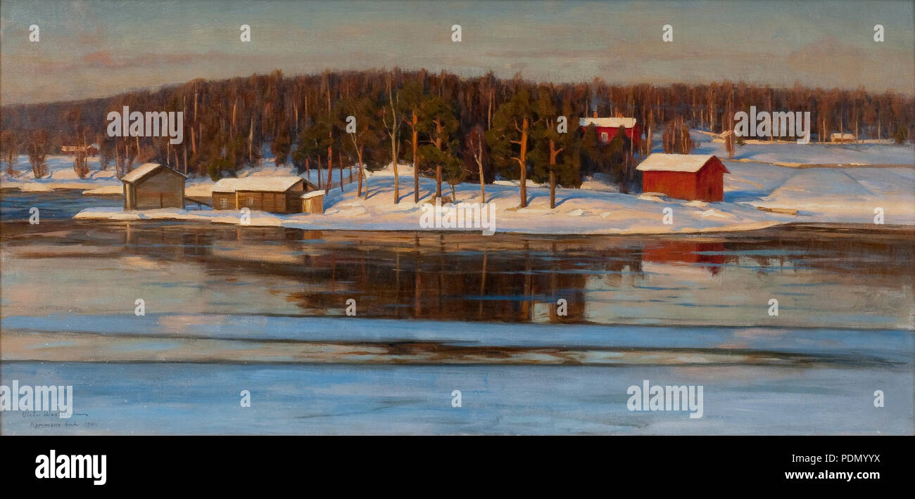 39 VICTOR WESTERHOLM, "ABENDSONNE" Stockfoto