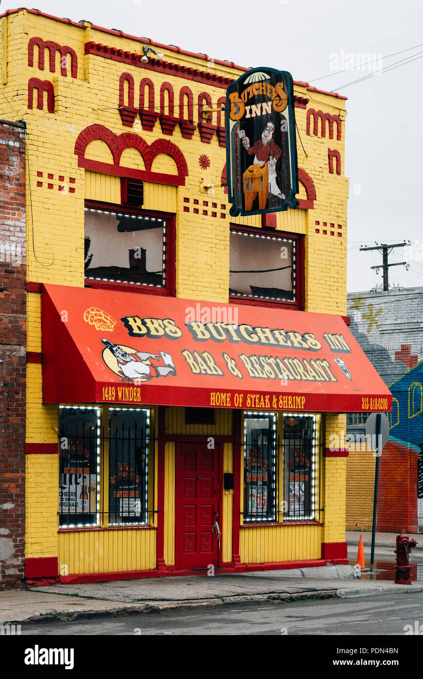 BB's Metzger Inn, in Eastern Market, Detroit, Michigan Stockfoto