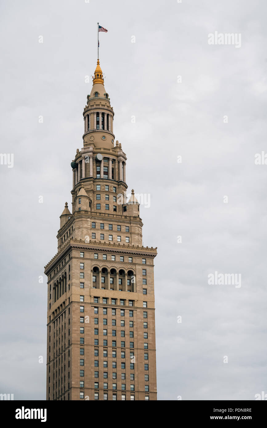 Der Terminal Tower, in der Innenstadt von Cleveland, Ohio Stockfoto