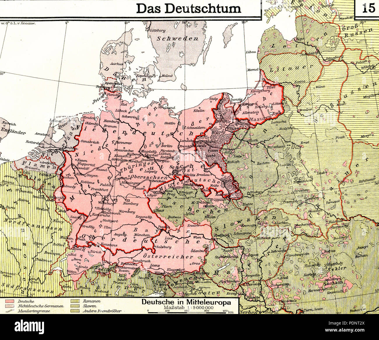 199 Lange diercke Sachsen deutschtum Mitteleuropa Stockfoto