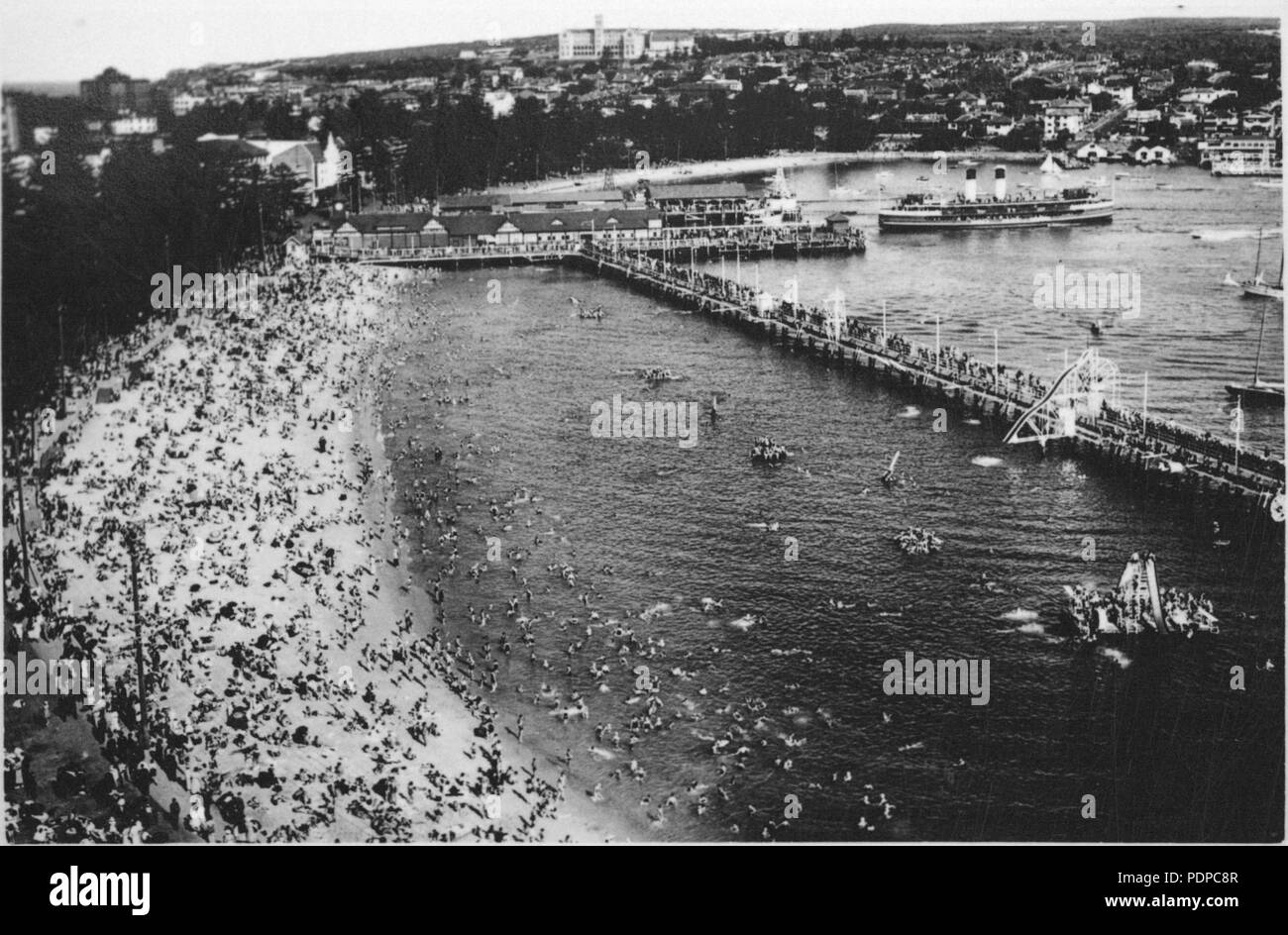 82 Manly Beach historische Foto Stockfoto