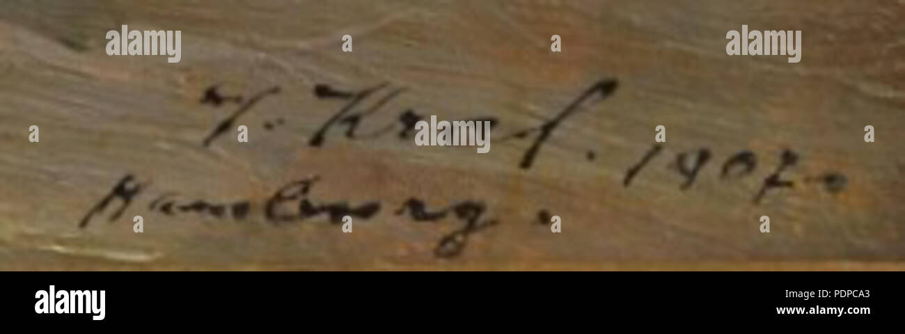 295 Signatur - Josef Král (1877-1914) Stockfoto