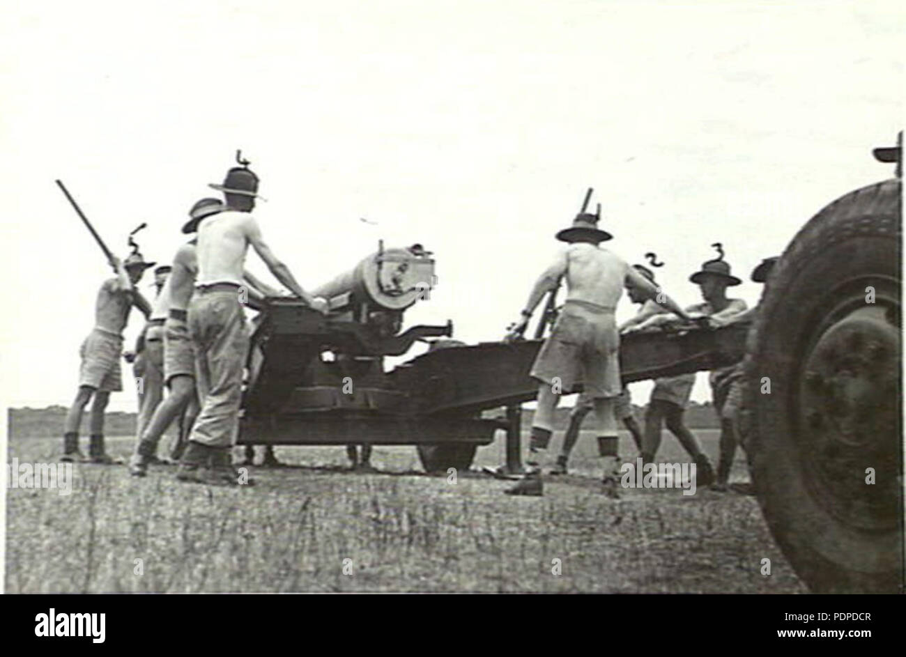 3 155 mm GPF gun Bereitstellung Lytton 016 Nov 1943 AWM 060035 Stockfoto