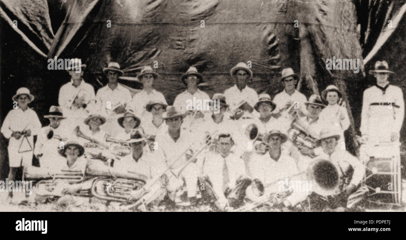 16 Australien Barcaldine Stadt Band, 1920er Jahre Stockfoto