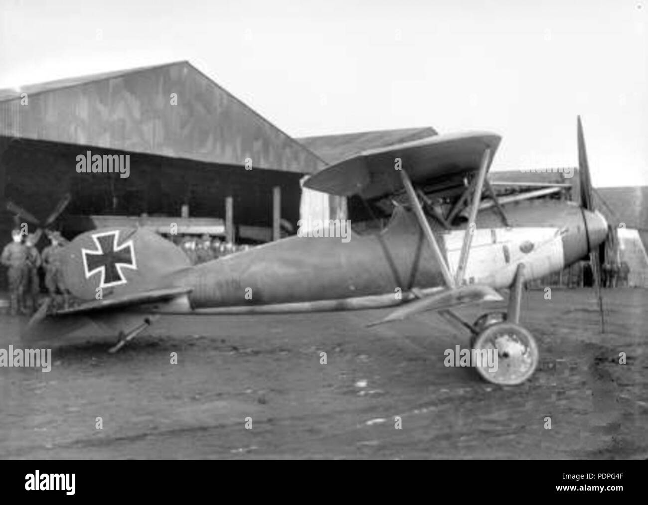 30 erfassten Albatros DVa in Armentieres 1917 Stockfoto