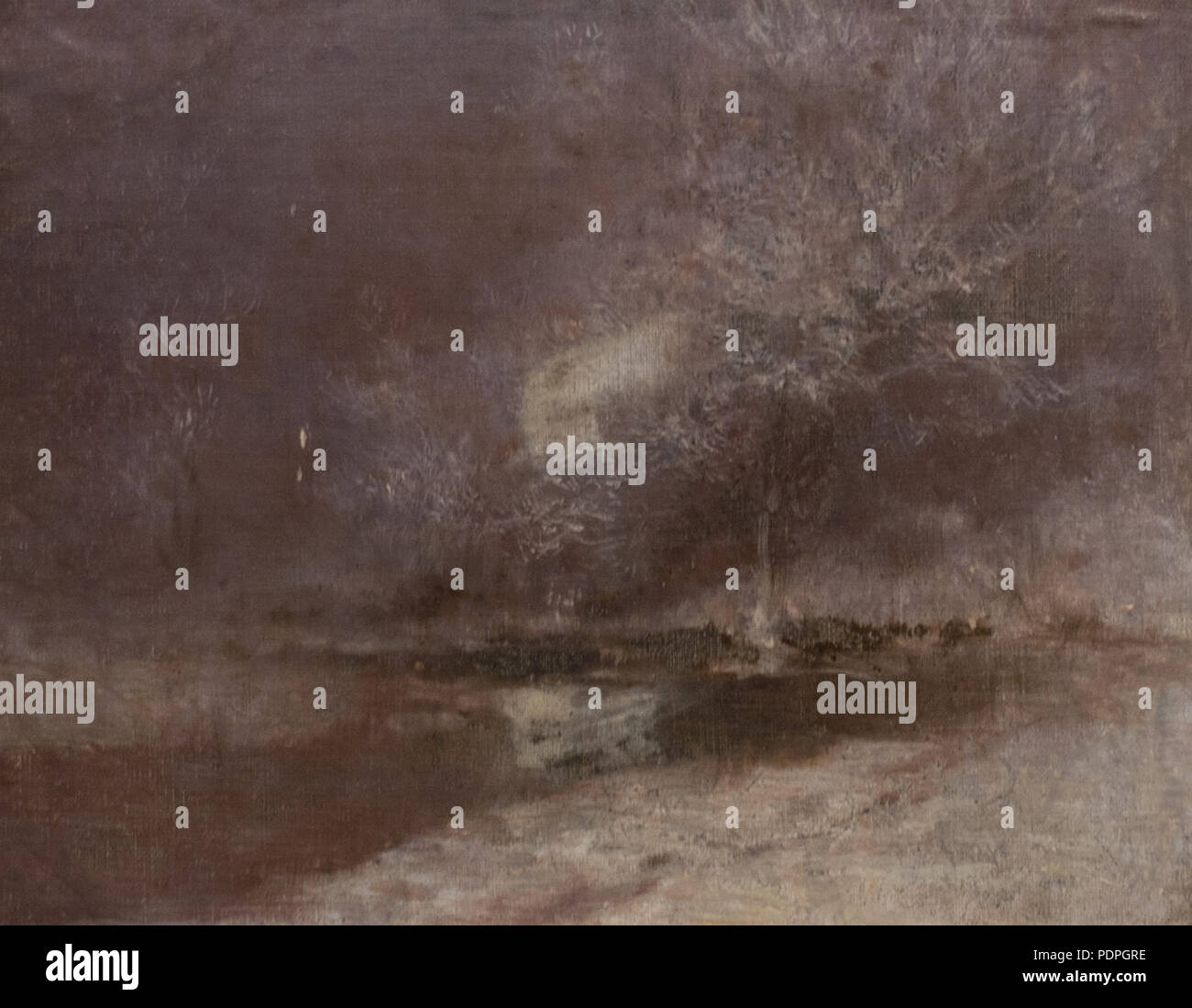 41 Winterlandschaft - Malerei von László Mednyánszky Stockfoto