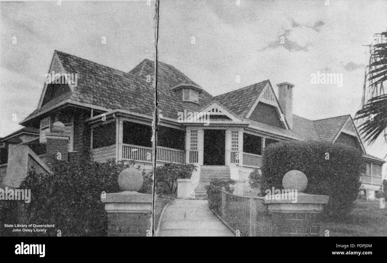 45 Föderation stil Wairuna bei 27 Hampstead Road Highgate Hill Brisbane, ca. 1945 Stockfoto