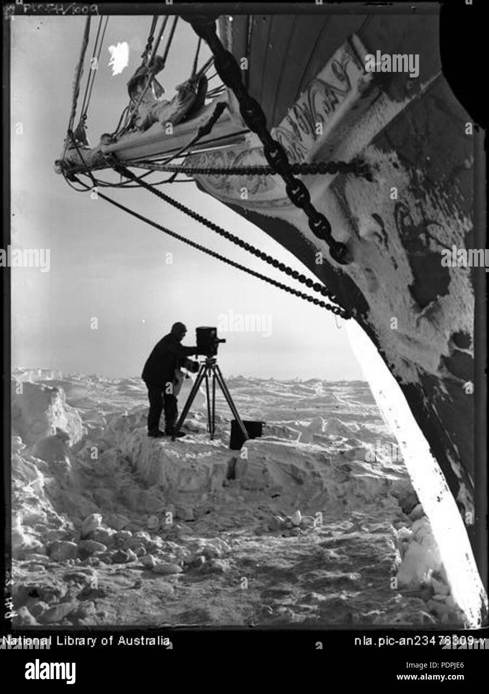 47 Frank Hurley auf Ausdauer Stockfoto