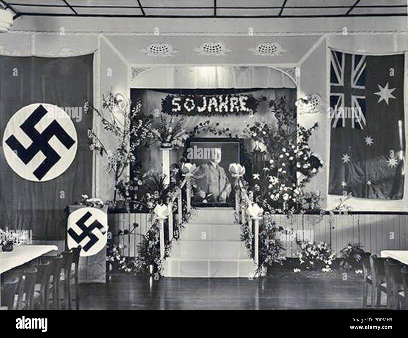 57 Hitlers 50. Geburtstag in Australien Stockfoto