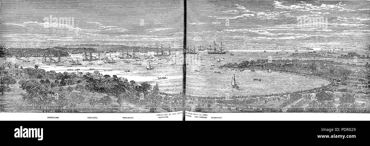 39 Abfahrt der freistehenden Geschwader von Port Jackson, 1881 Stockfoto