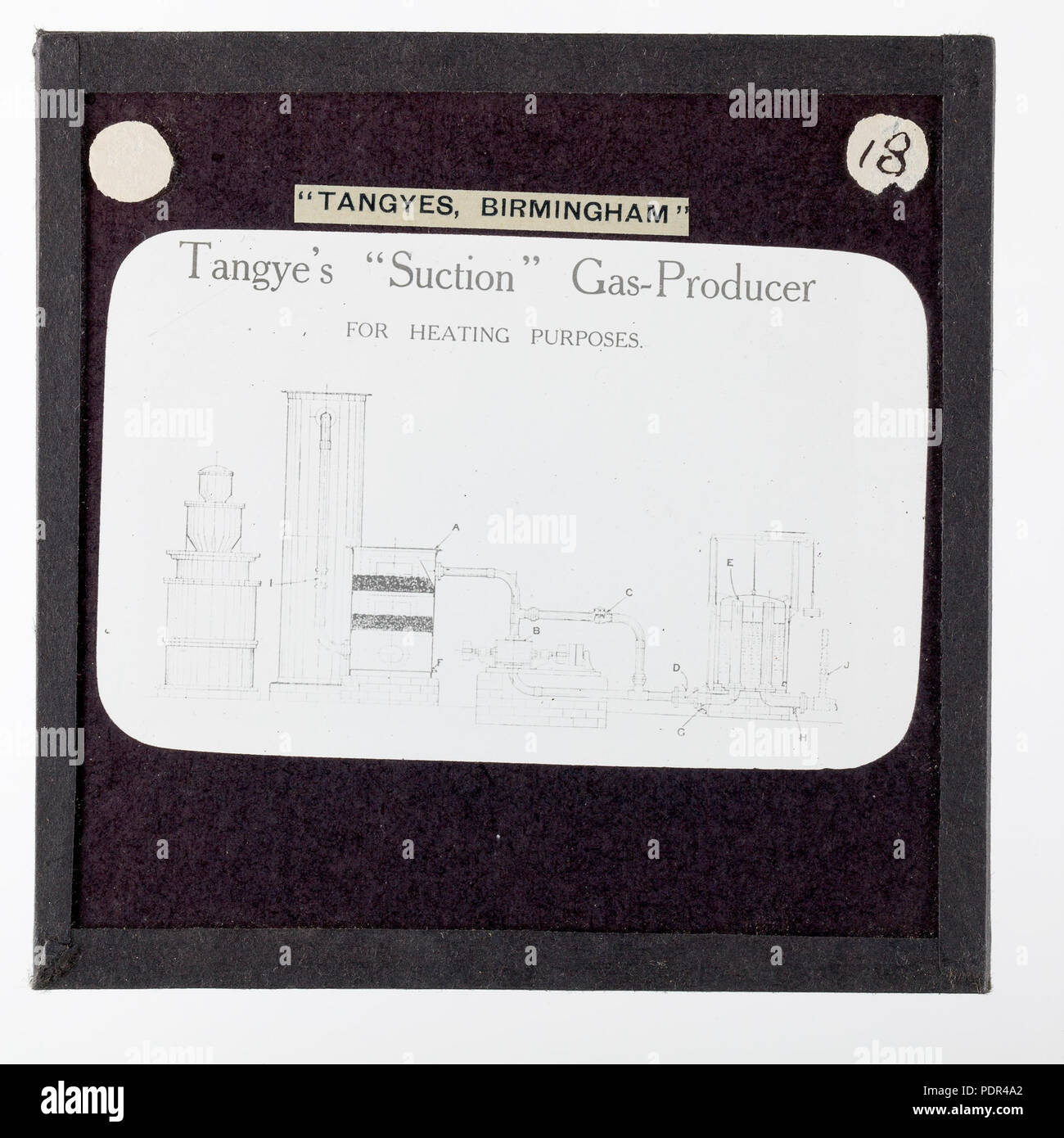 78 Laterne Folie - Tangyes Ltd, Saug Gasproduzenten Pflanze Querschnitt, um 1910 Stockfoto