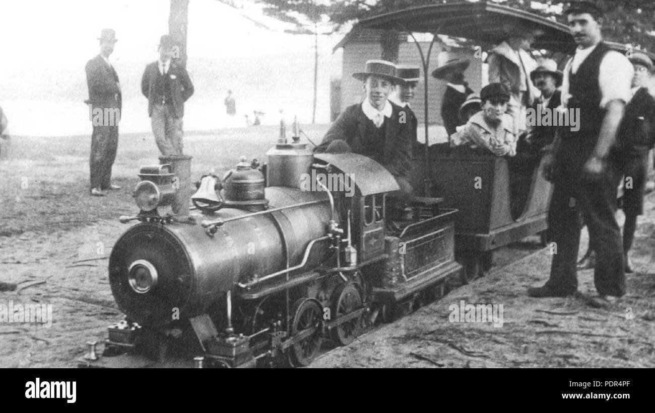 86 Miniatur-eisenbahn an der Manly um 1906. (02) Stockfoto