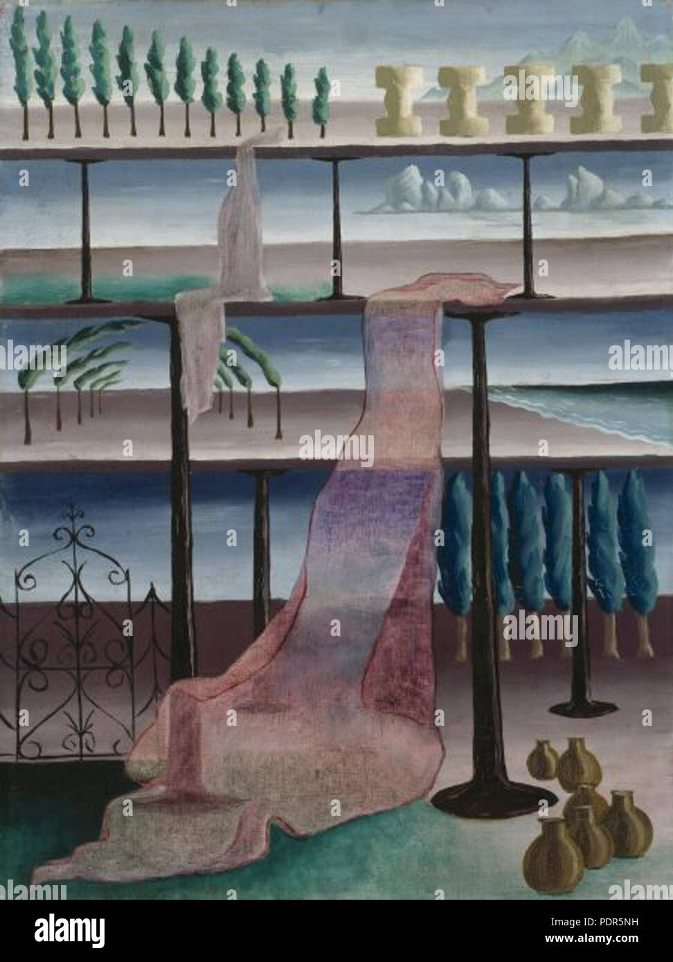 96 Peter Purves Schubert-surrealistische Landschaft, 1938 Stockfoto