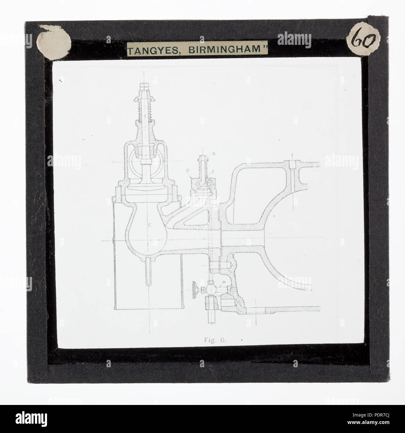 77 Laterne Folie - Tangyes Ltd, Querschnitt der heißen Lampe Öl Motor, um 1910 Stockfoto
