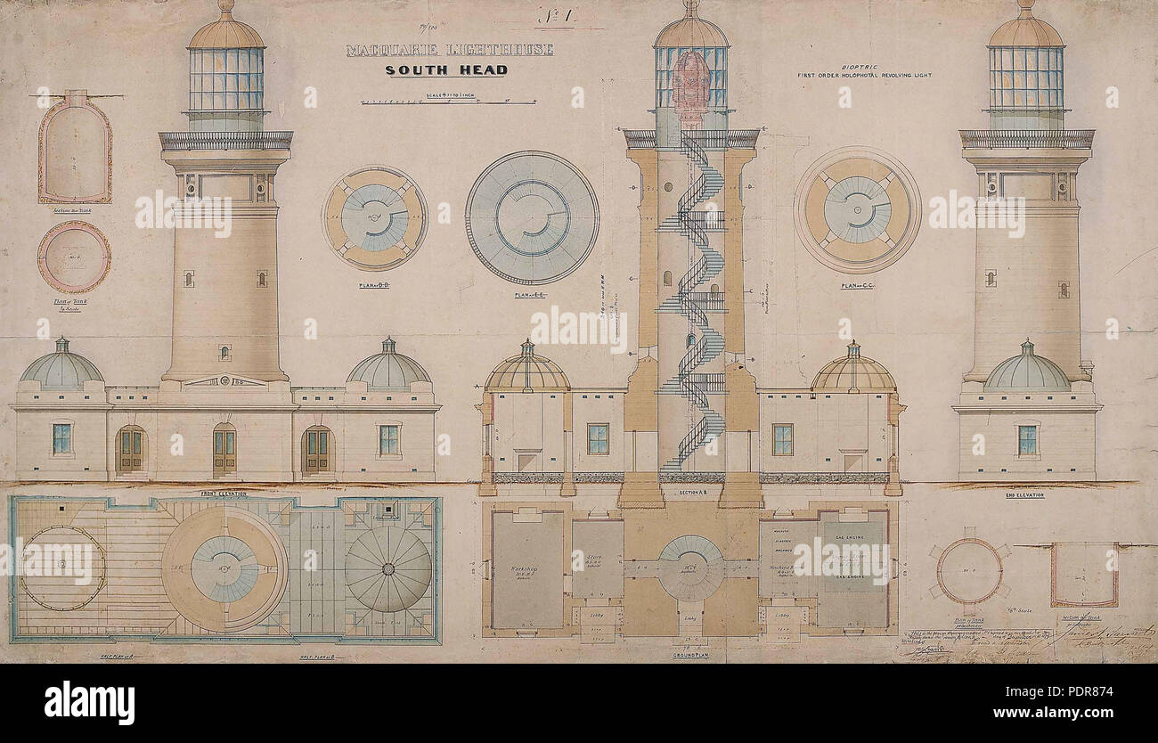 81 Macquarie Lighthouse - South Head, 1879 Stockfoto